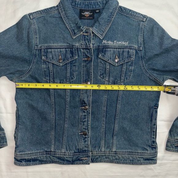 Harley Davidson Essential Bar & Shield Denim Jacket in Medium Indigo - Picture 9 of 9